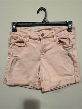 Old Navy Pale Pink Rolled-Hem Denim Shorts